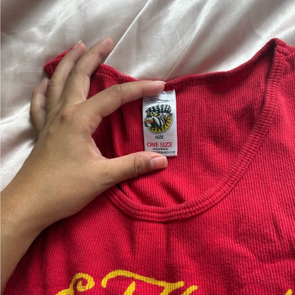 ed hardy red tank top - Picture 2 of 2